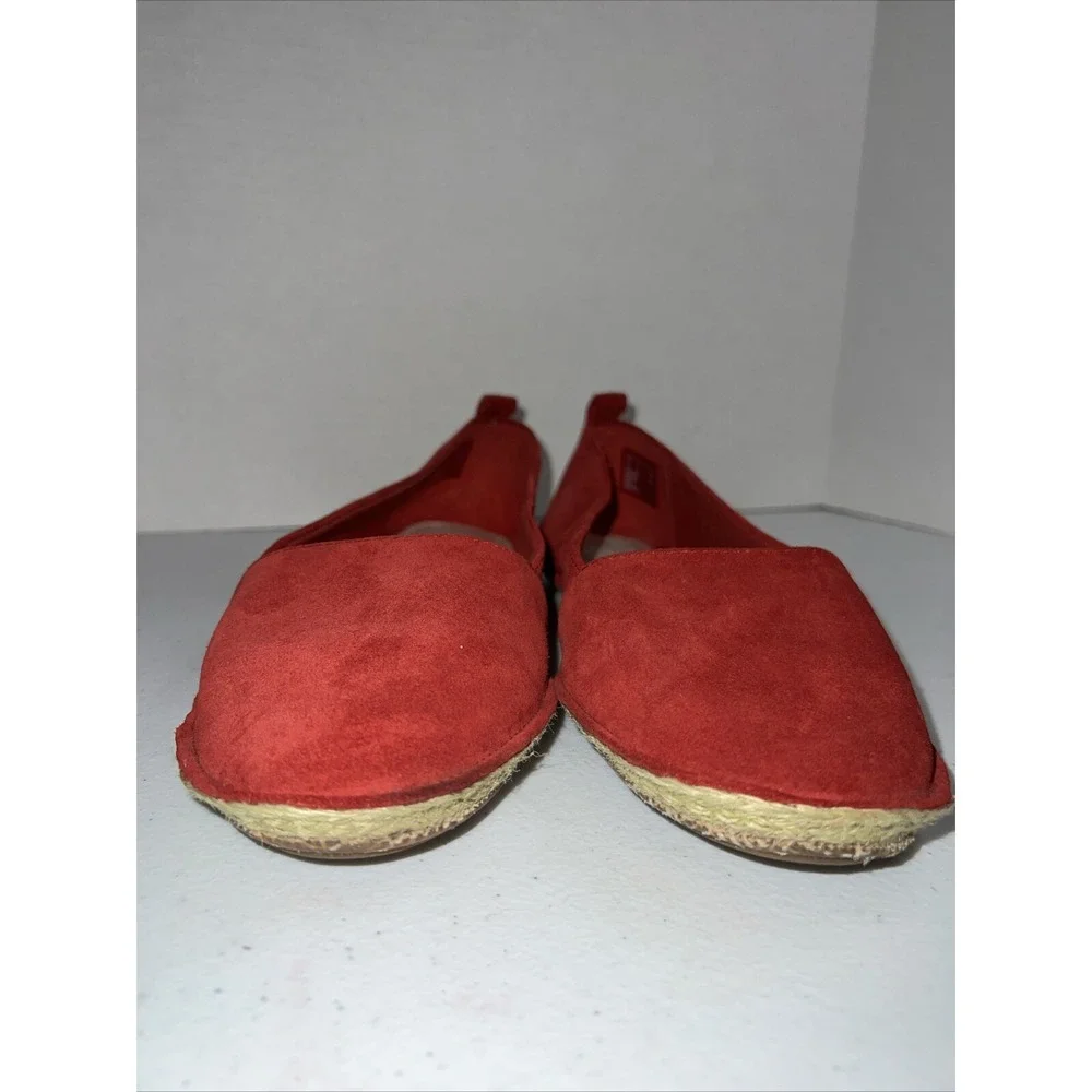 Clarks Collection Slip On Sumerset Women's Espadrilles Red Suede Size 8